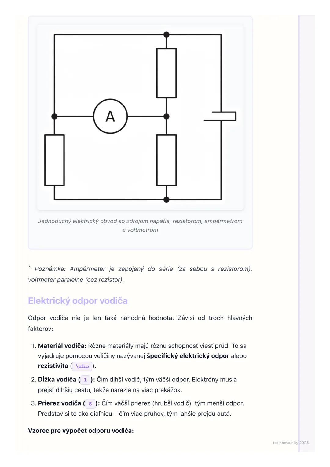 # Ohmov zákon a elektrický
odpor

1. Prehľad a úvod

Dnes sa pozrieme na Ohmov zákon a elektrický odpor, čo sú úplne základné
veci pre pocho