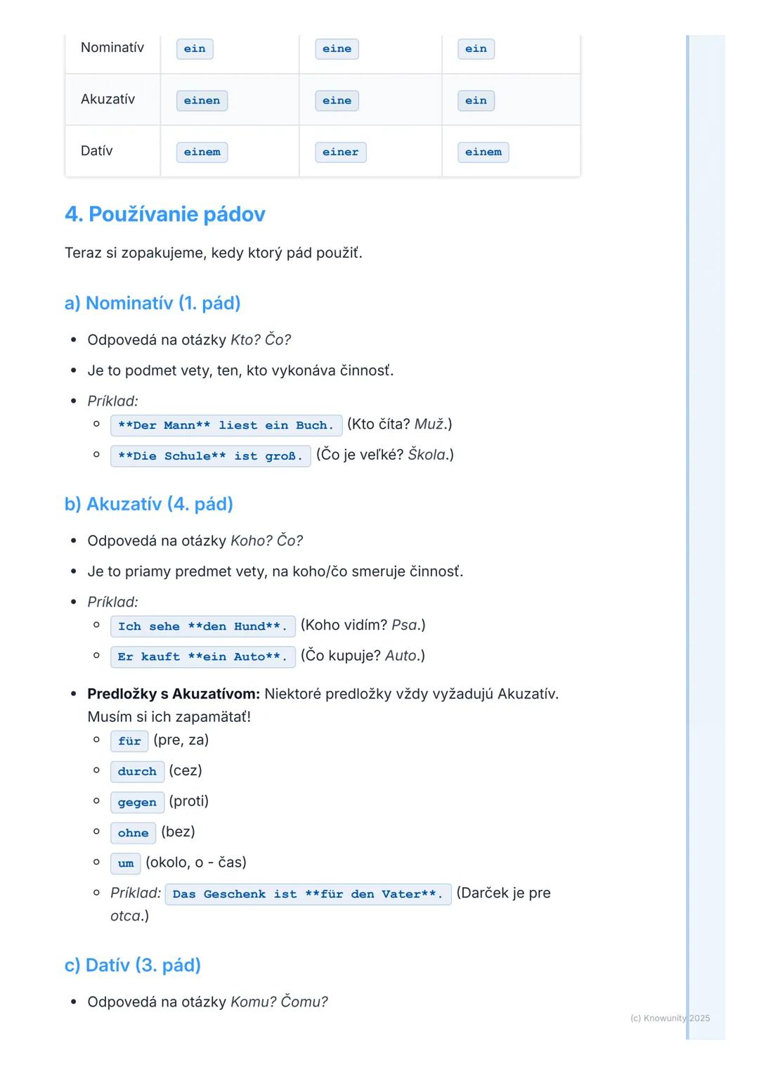 # Podstatné mená a členy

Prehľad a úvod

Takže, naša ďalšia téma na opakovanie z nemčiny sú podstatné mená a
členy. Toto je fakt dôležité, 