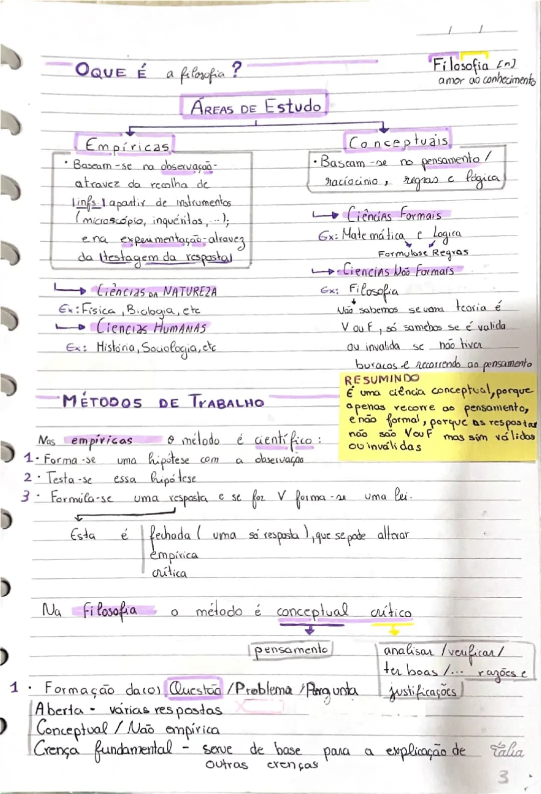 # História
BREVE DA FILOSOFIA
F I L O S O F I A
É o amor pelo conhecimento.
Fundamenta-se em encontrar respostas para perguntas e
saber just