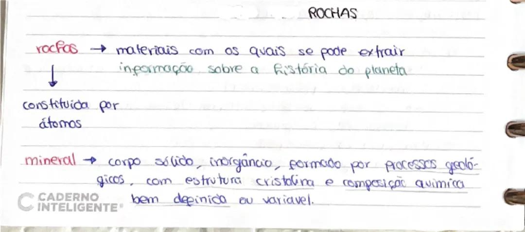 As rochas e o seu ciclo