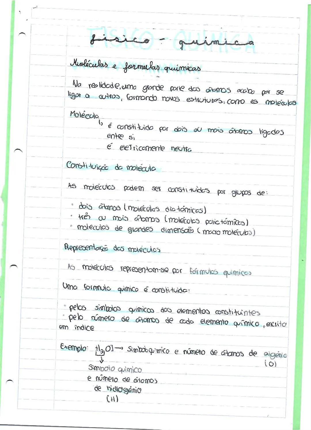 fisico -
quimica

Moléculas e formulas químicas

Na realidade, umo gronde porte das átomos acabo por se
ligor a outros, formando novos estru