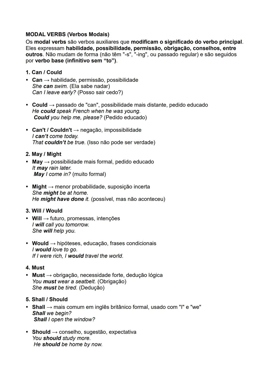Modals Verbs