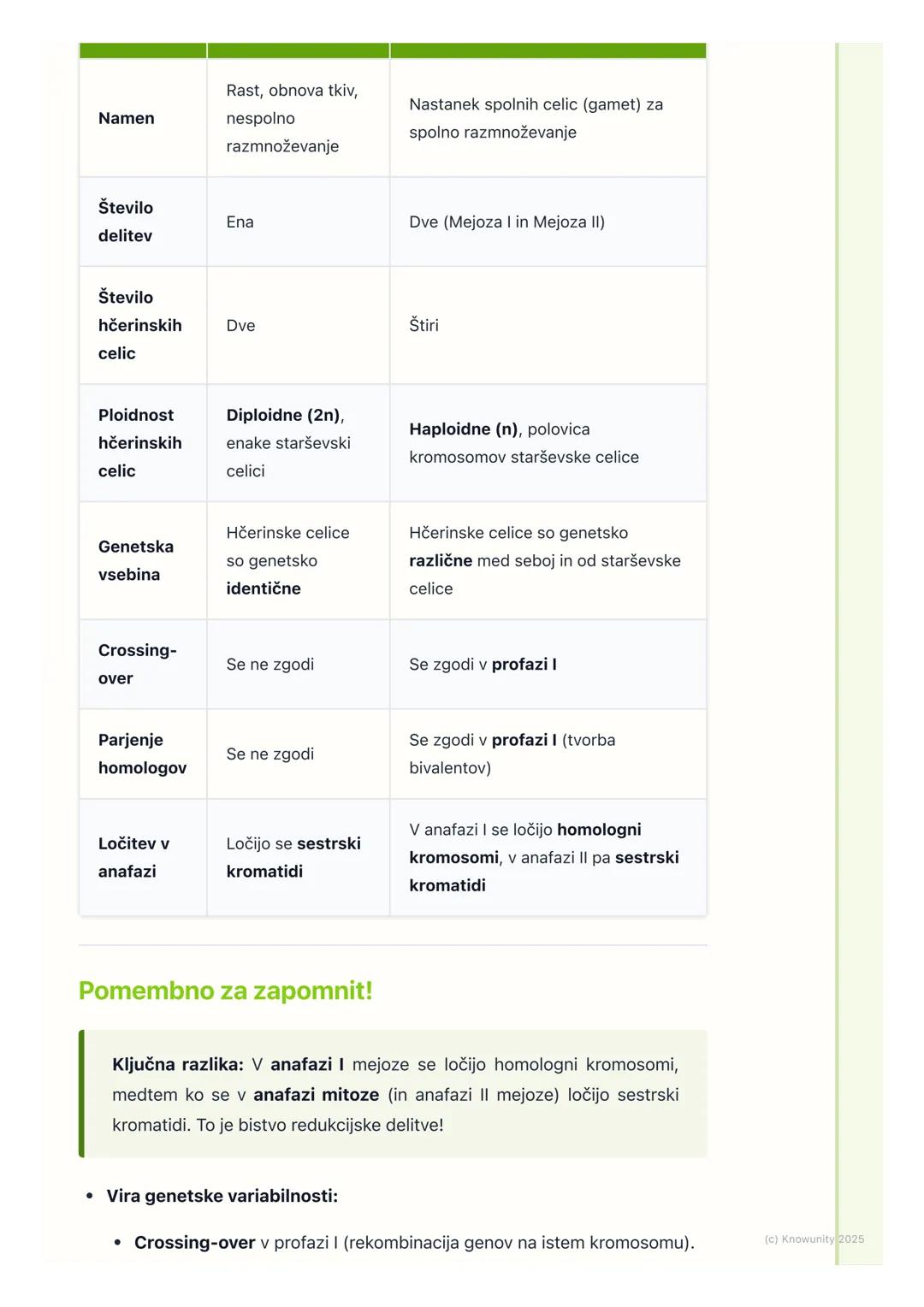 # Mejoza in nastanek spolnih
celic

Uvod v mejozo

Mejoza je poseben tip celične delitve, ki je ključen za spolno razmnoževanje.
Pri tem pro