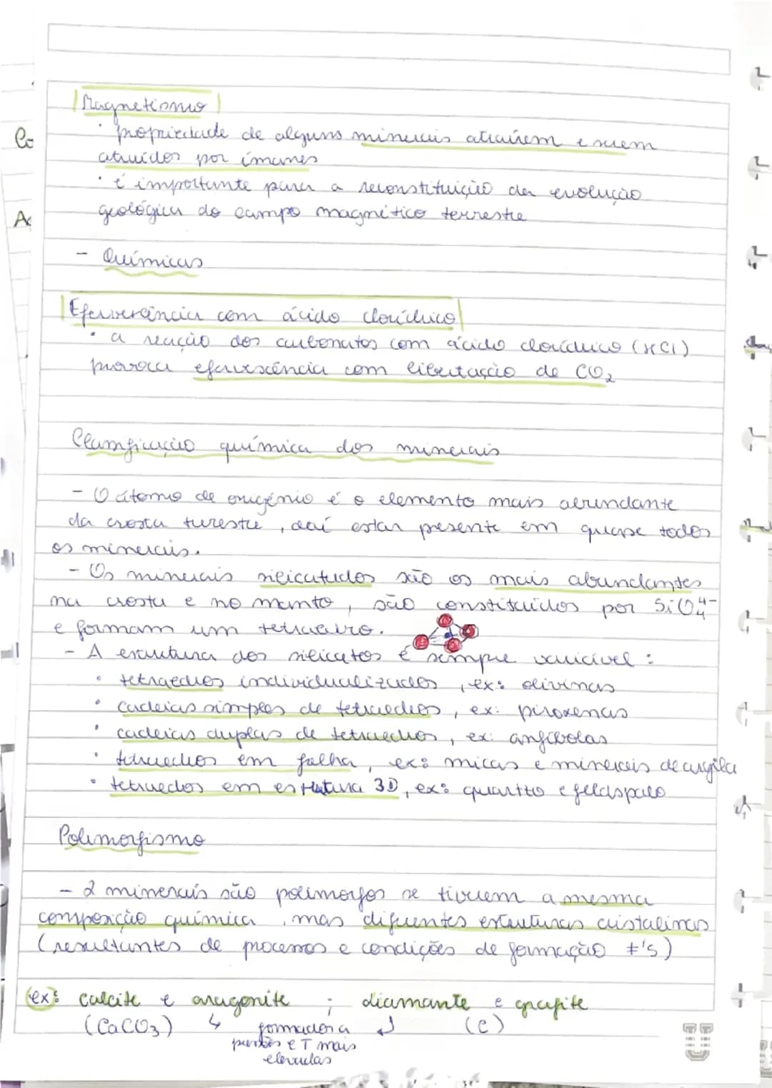 --- OCR Start ---
g
5.1. Minekais
As minevis são ribstâncias élidas, maturais, inorgânicas,
com estrutura custulina e com composição química