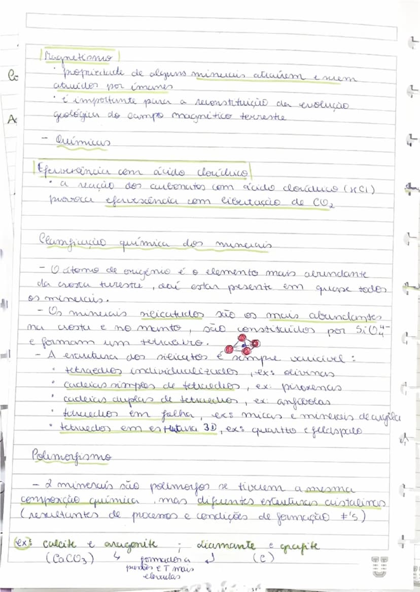 --- OCR Start ---
g
5.1. Minekais
As minevis são ribstâncias élidas, maturais, inorgânicas,
com estrutura custulina e com composição química
