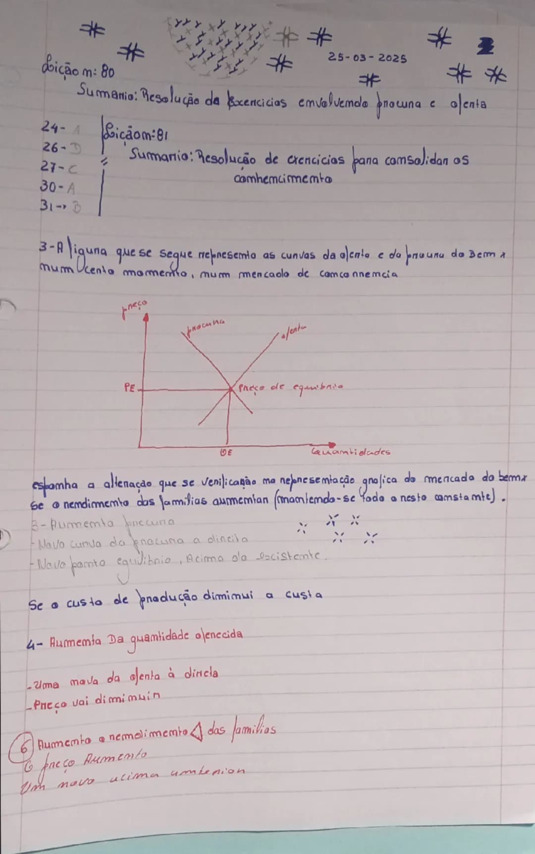 --- OCR Start ---
* 
25-03-2025
Lição m: 80
*
**
Sumania: Resolução da Exercicias emvaluemde pracuna e alenta
24-A Siçãom-B1
26-7
"Sumario: 