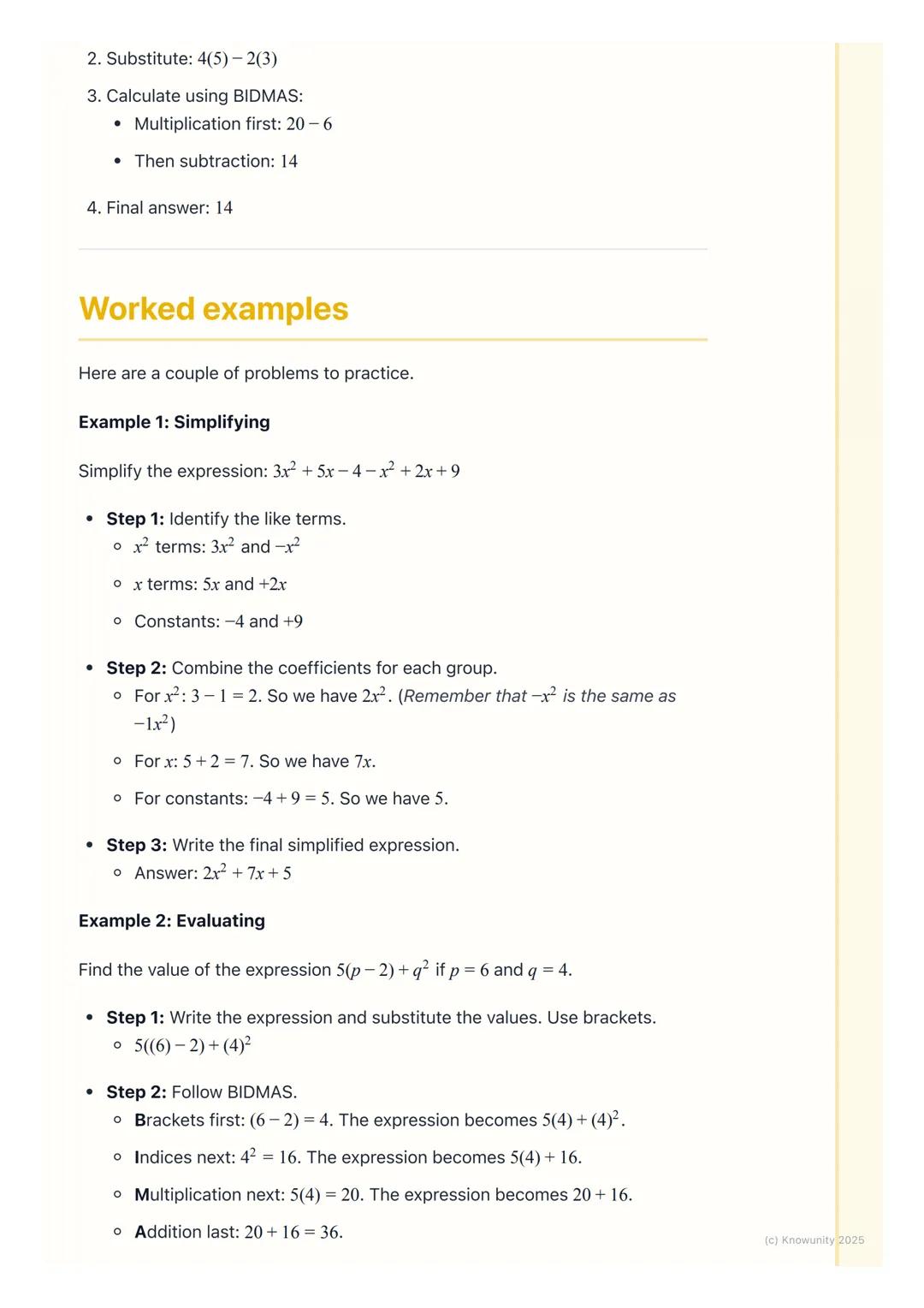 # Algebraic Expressions

## What are algebraic expressions?

Algebra is like a language that uses letters to represent unknown numbers. An
a