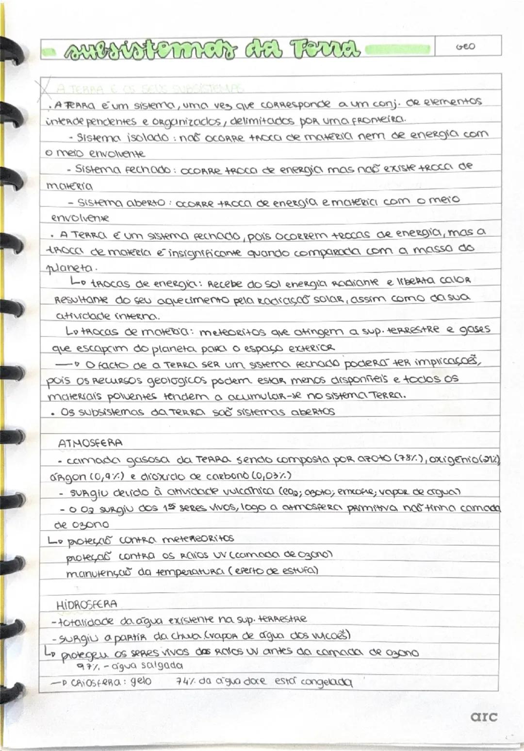 --- OCR Start ---
suesistemas da Torna
AT
GEO
•A FRARO é um sistema, uma ves que corresponde a um conj. de elementos
interde penclentes e or