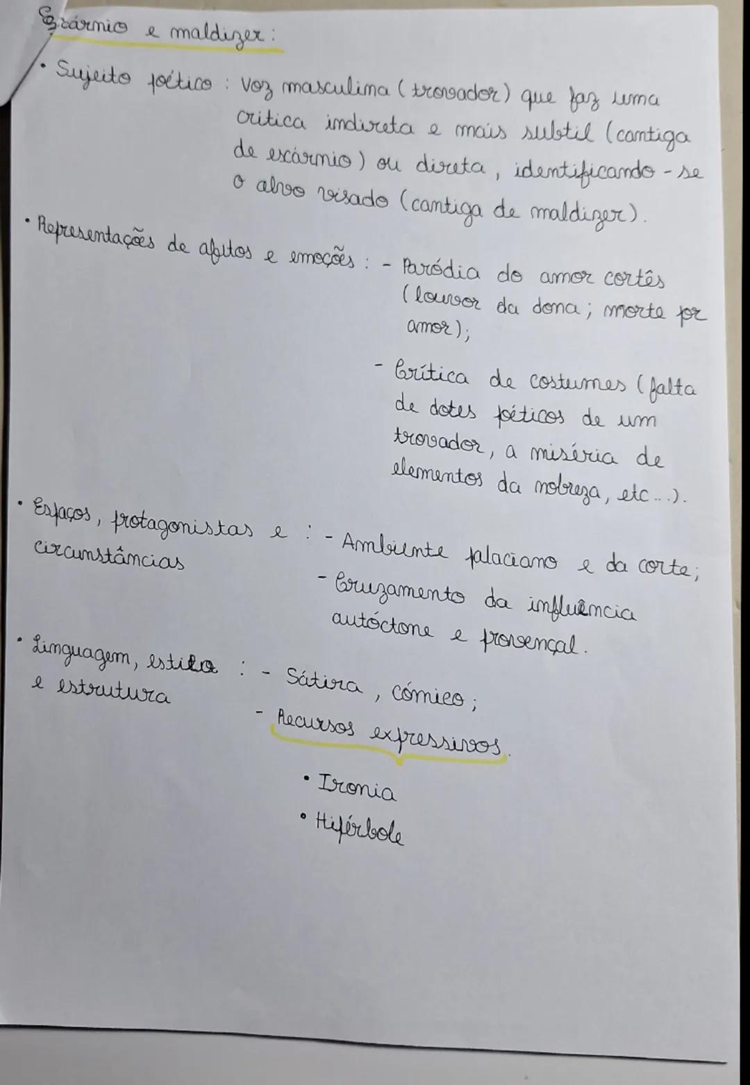 Português (10° ano)

Poesia trovadoresca - Cantigas

yéneros:
- lírico
  - Amigo
- satírico
  - Amer
  - Escármio
  - Maldizer
Subgéner o

-