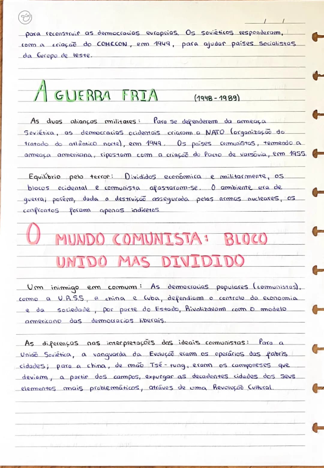 # Estudo para o teste:

# FRISO CRONOLÓGICO...

1945:
- Fim da guerra mundial.

1948:
- Plano Marshall - o plano americano para ajudar a rec