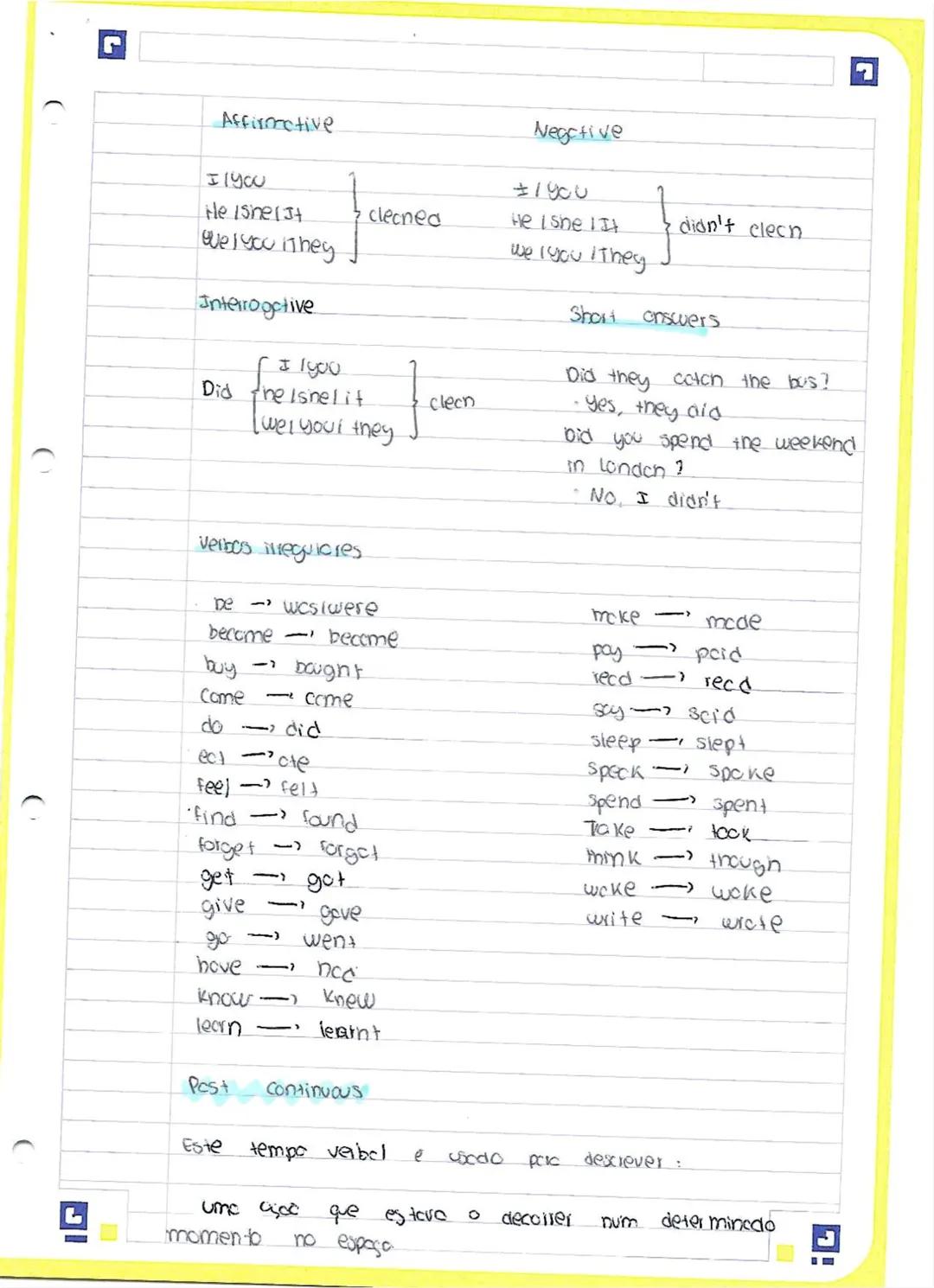--- OCR Start ---
Present simple
Este tempo é usado para exprimir
factos e verdades universais.
I speak German (eu falo Alemão)
rotinas e há