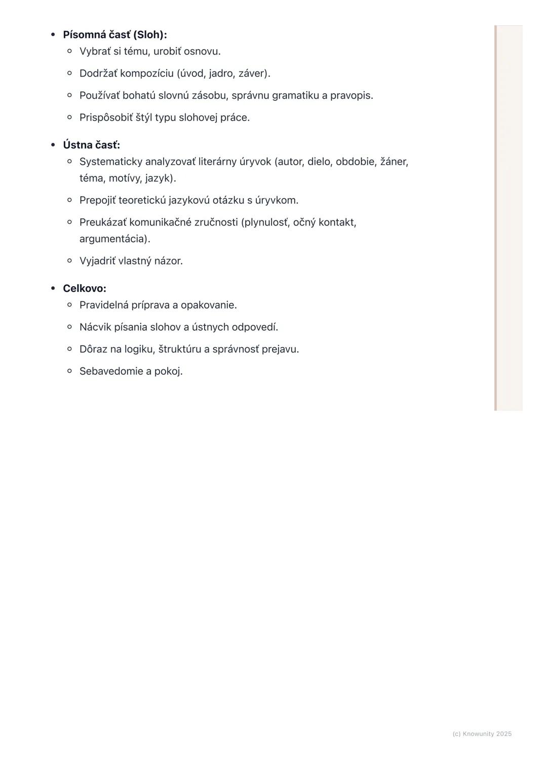 # Príprava na maturitnú skúšku

## 1. Úvod do prípravy na maturitnú skúšku

Príprava na maturitnú skúšku zo slovenského jazyka a literatúry 