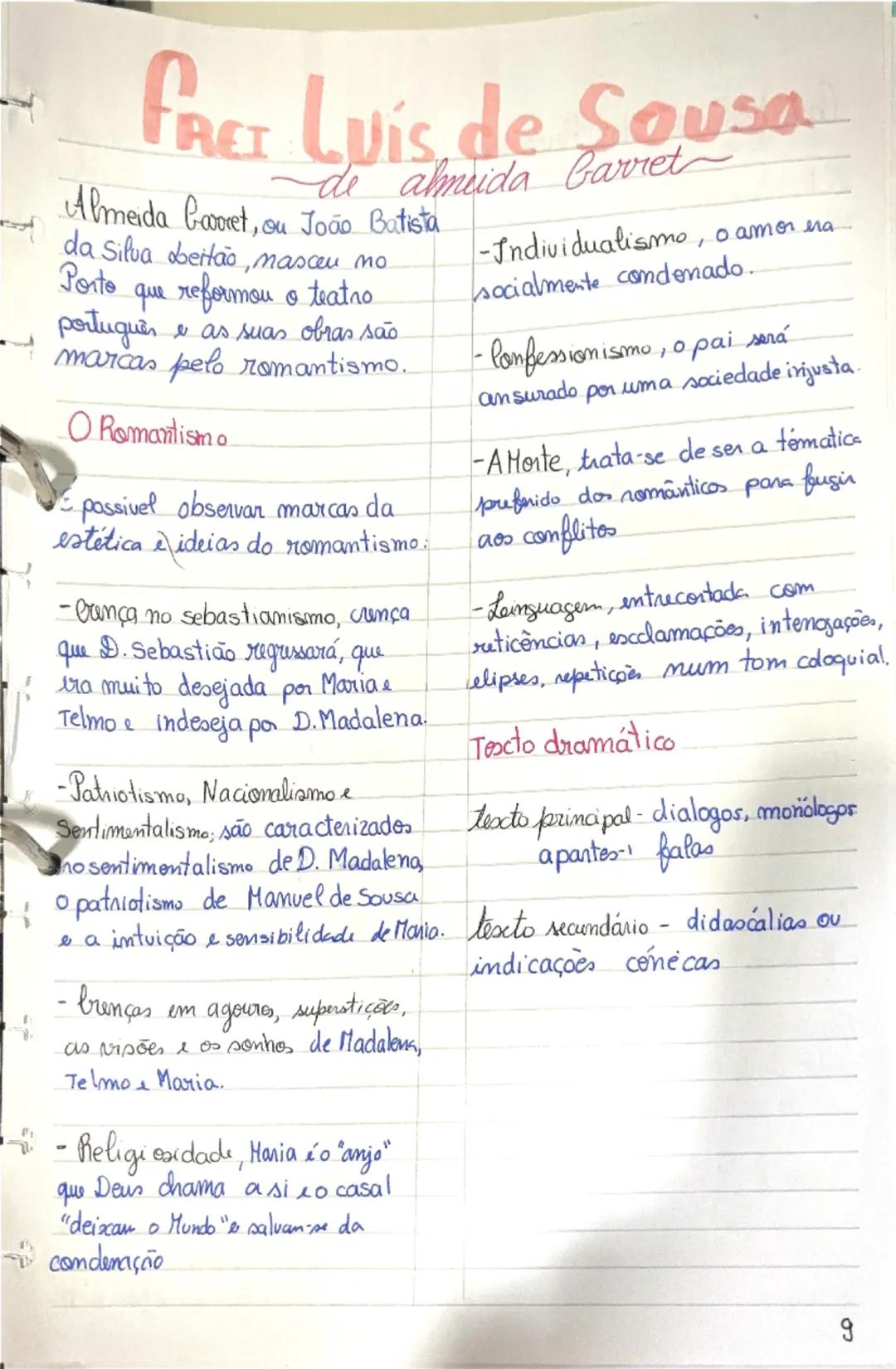 Resumo de Frei Luís de Sousa: Cenas e Atos