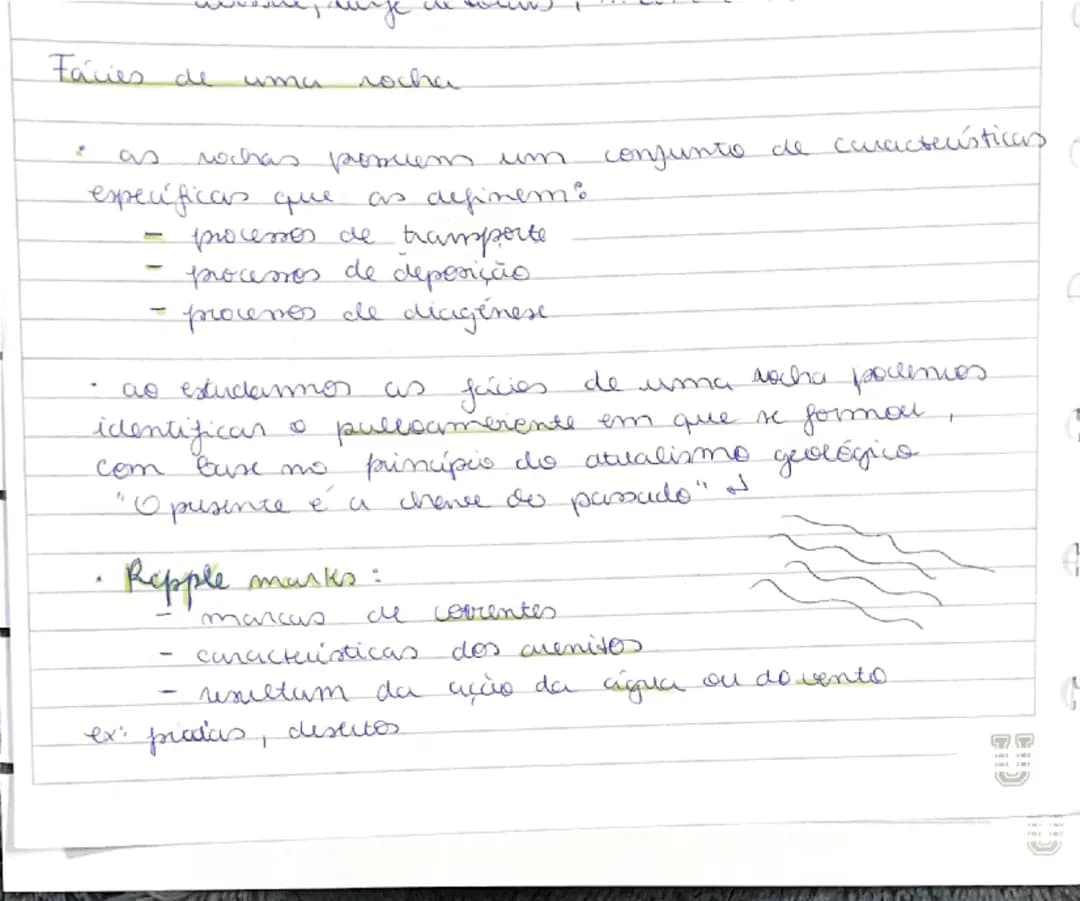 fácies das rochas