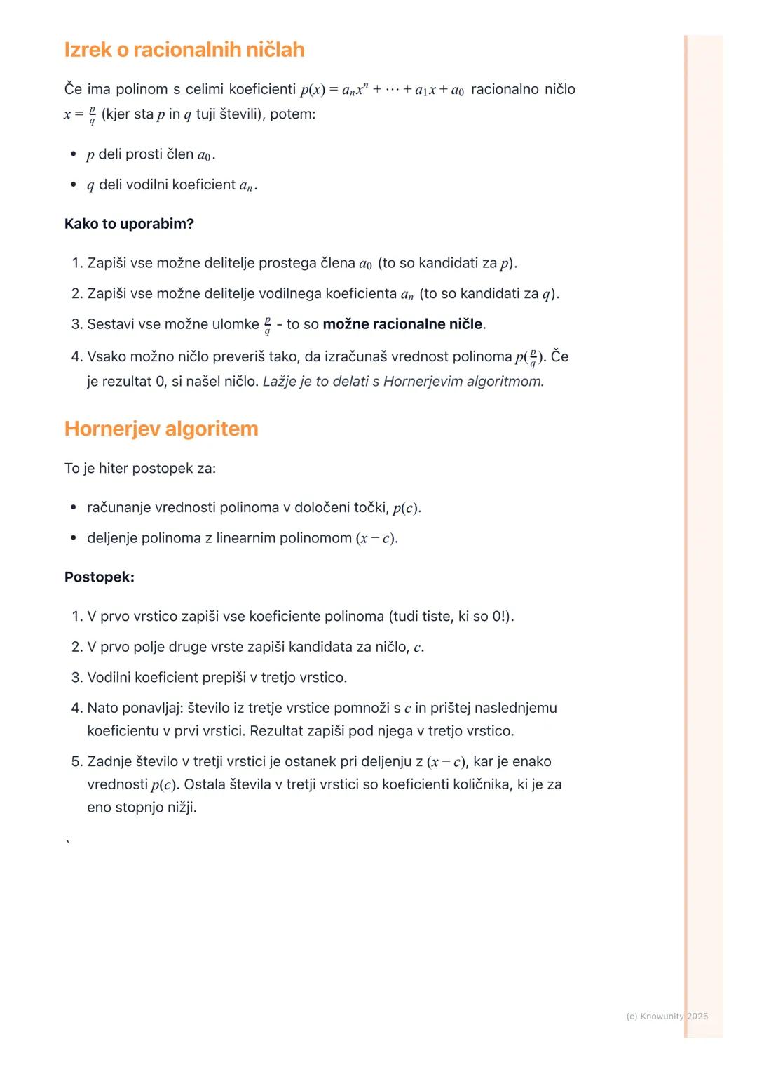 # Polinomi in njihove lastnosti

Uvod v polinome

Polinomi so ene od osnovnih funkcij v matematiki. So v bistvu posplošitev
linearnih in kva