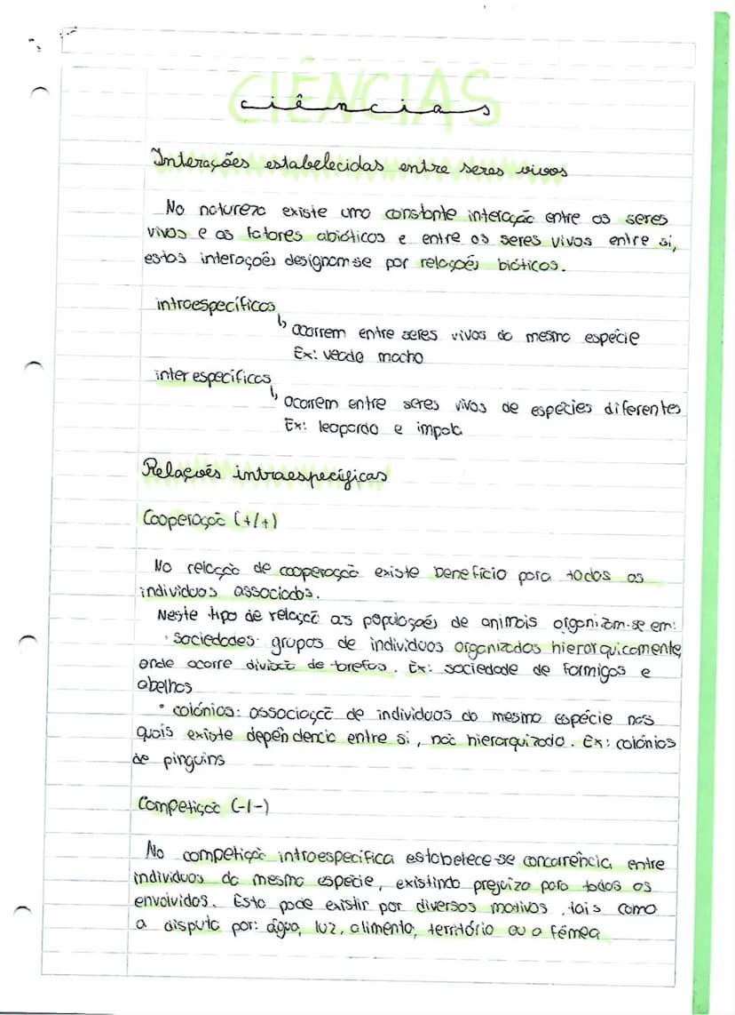 --- OCR Start ---
CIENCIAS
ciências
Interações estabelecidas entre seres vivos
No natureza existe umo constante interação entre os seres
viv