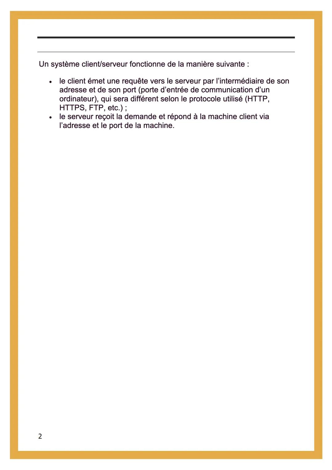 # LE MODÈLE
CLIENT/SERVEUR

Un serveur est un dispositif informatique qui offre des services à des
clients.
Un client est un logiciel inform