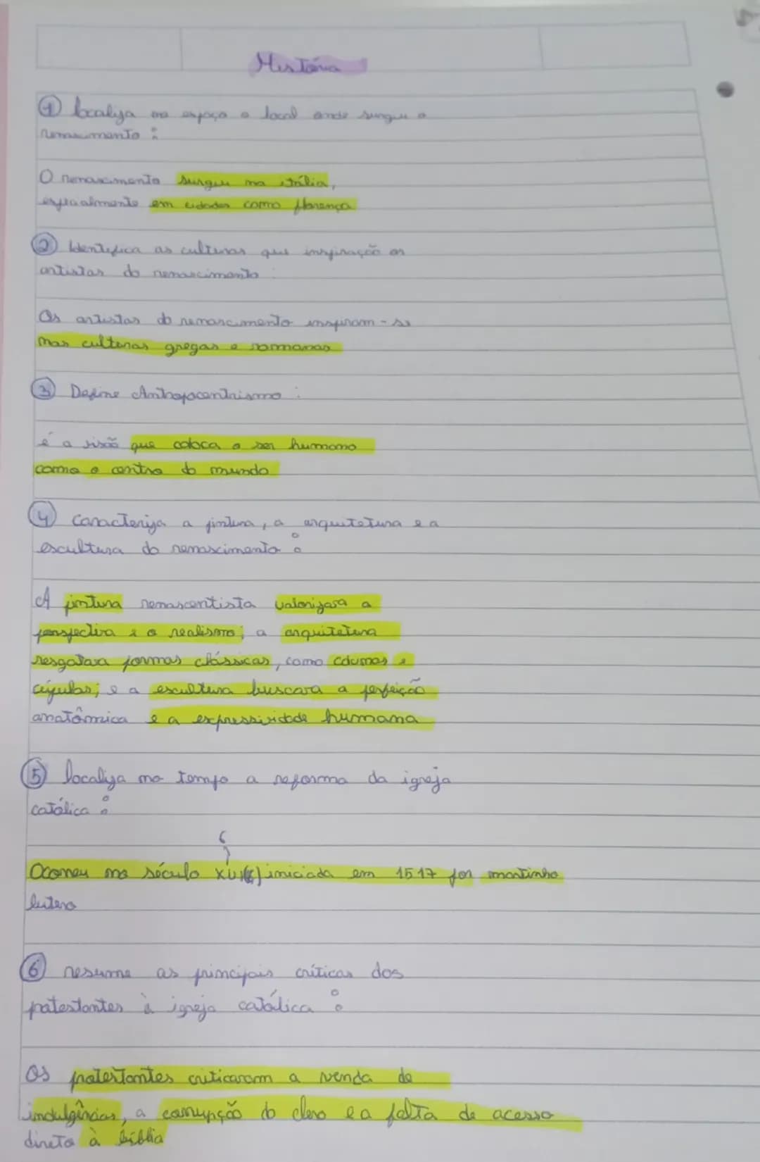 --- OCR Start ---
Mistonia
1 bcaliya oo espaço e local onde surgiu o
renascimento :
O renascimento surgiu na Itália,
principalmente em cidad