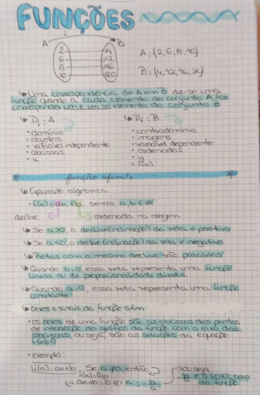 Funções Matemáticas: Afim e Quadrática