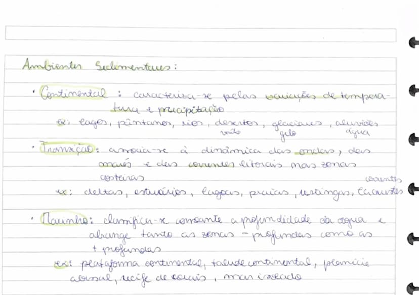 5.2. - Rochas Sedimentares

- As rochas sedimentares resultam de transformações
de rochas preexistentes que estão sujeitas às condições
ambi