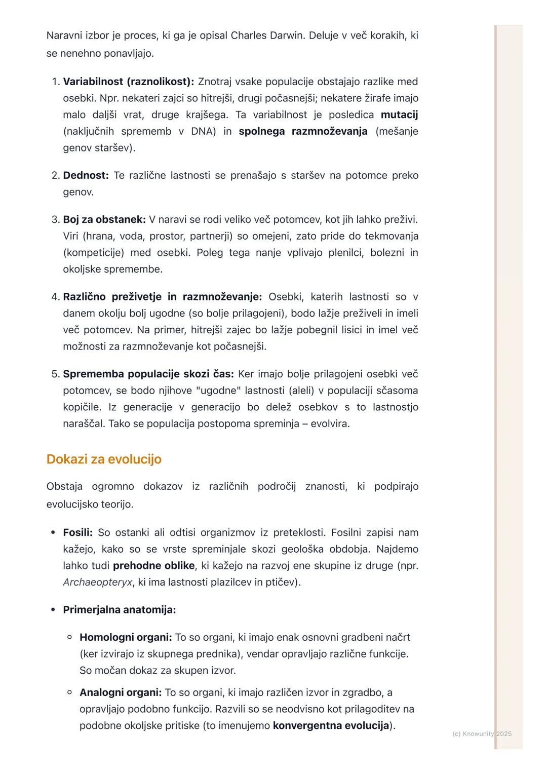 # Kaj je evolucija?

Kaj je evolucija?

Evolucija je osrednji koncept v biologiji, ki pojasnjuje, kako so se živa bitja skozi
ogromna časovn