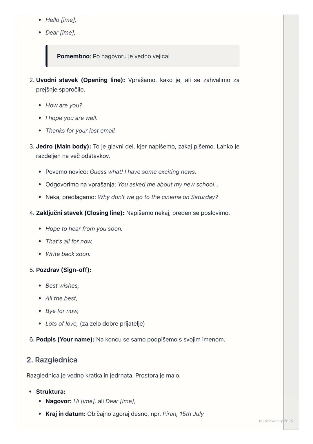 # Pisanje kratkih besedil

Pregled in uvod

Pisanje kratkih besedil je pomemben del angleščine. To pomeni, da znam
napisati kratka sporočila