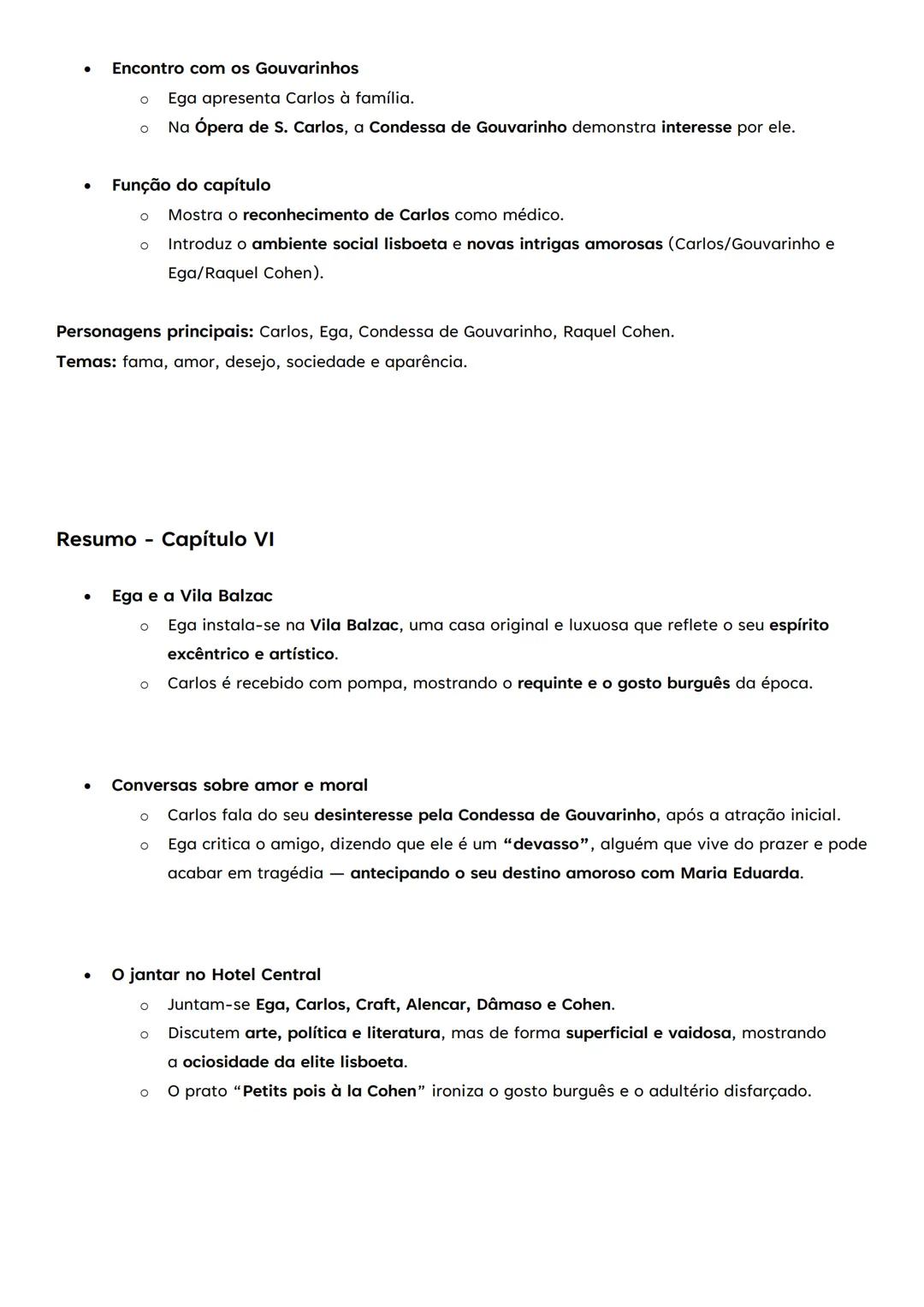 # Resumo Capítulo I

*   Instalação no Ramalhete
    *   O romance começa com Afonso da Maia (avô) e Carlos (neto) instalando-se no Ramalhet