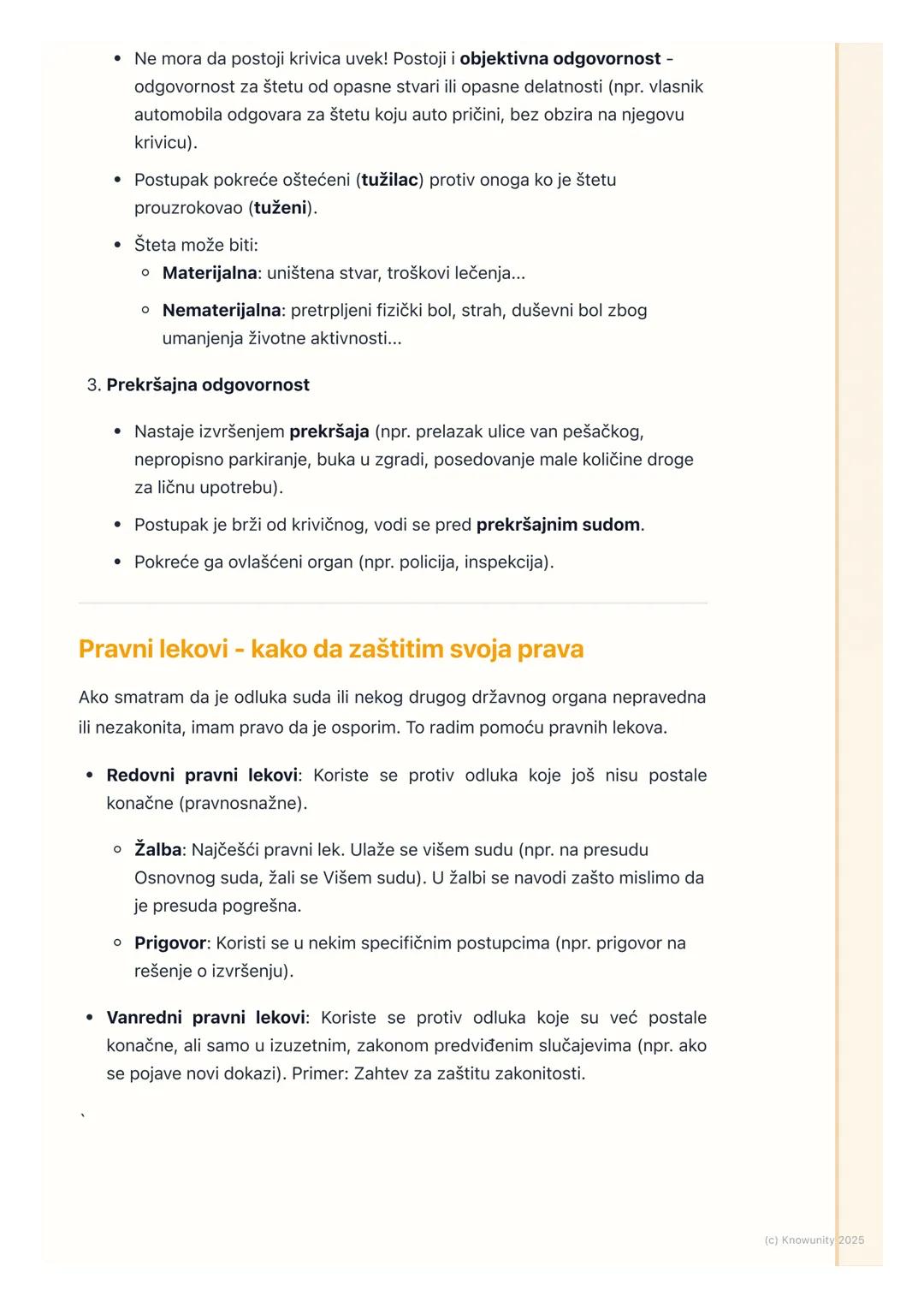 # Pravna odgovornost i pravni
lekovi

Uvod u pravnu odgovornost

Pravna odgovornost je ključni deo vladavine prava. Jednostavno rečeno, to
z