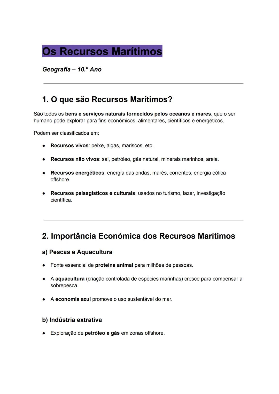Explorando Os Recursos Marítimos: Uma Visão Geral