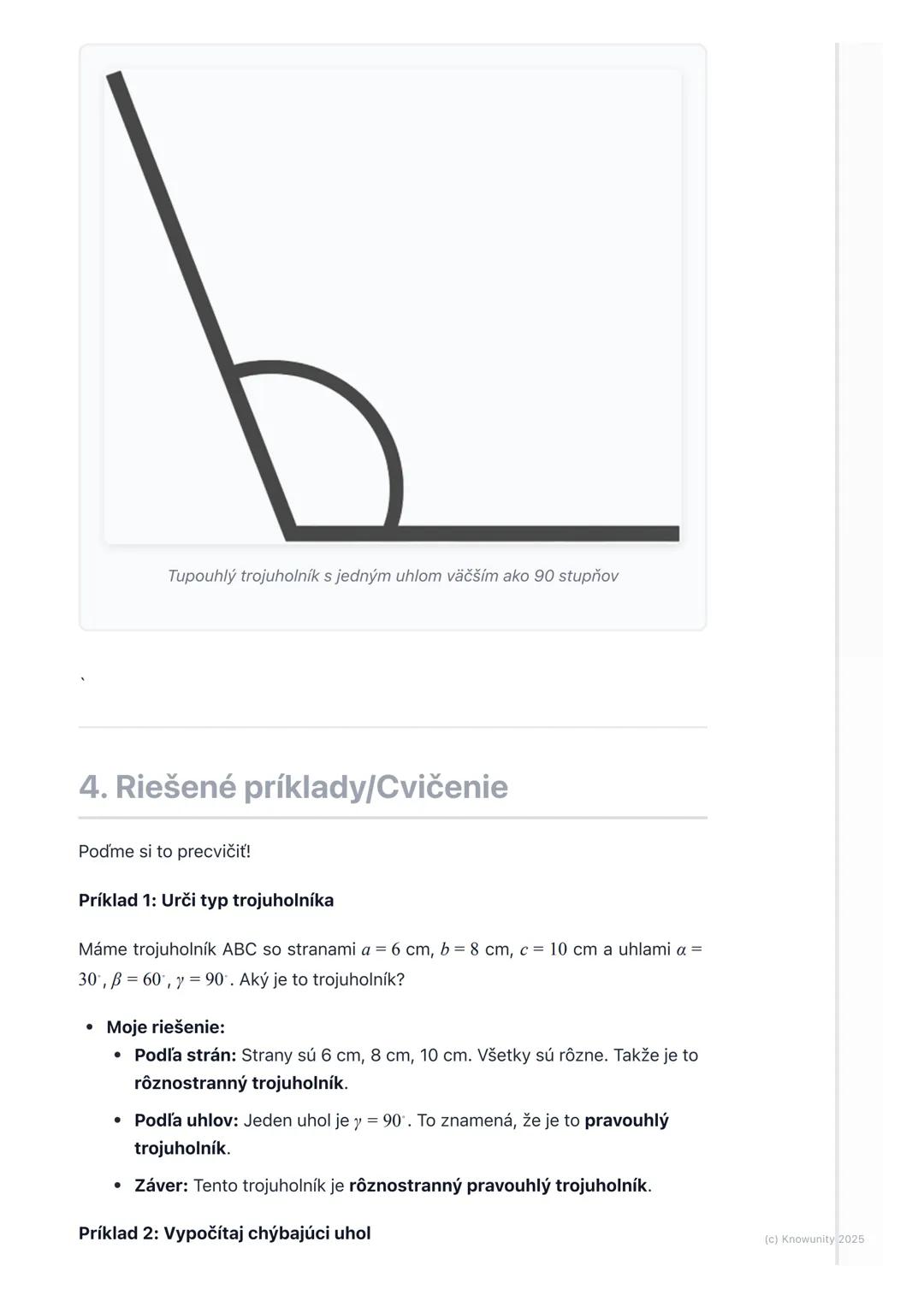 # Trojuholník - základné pojmy

1. Prehľad trojuholníkov

Trojuholník je jeden z najzákladnejších tvarov v geometrii. Stretávame sa s ním
vš