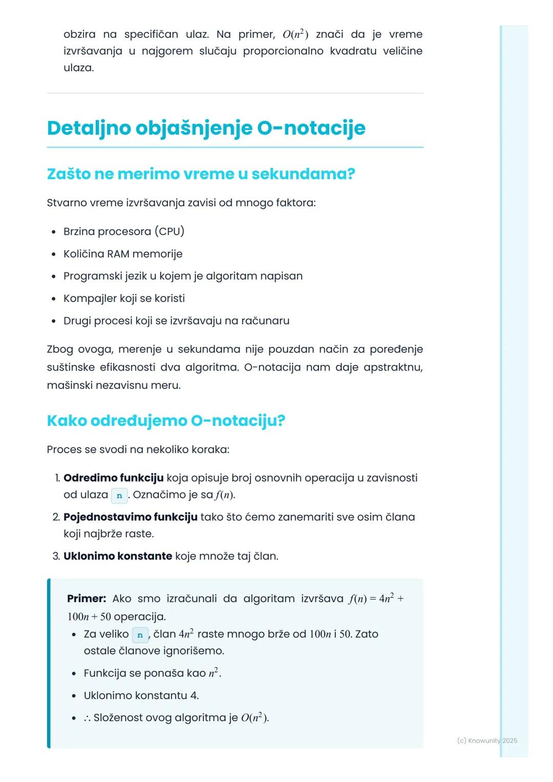 # Analiza složenosti
algoritama

Uvod u analizu složenosti algoritama

Analiza složenosti algoritama nam pomaže da razumemo koliko je neki
a