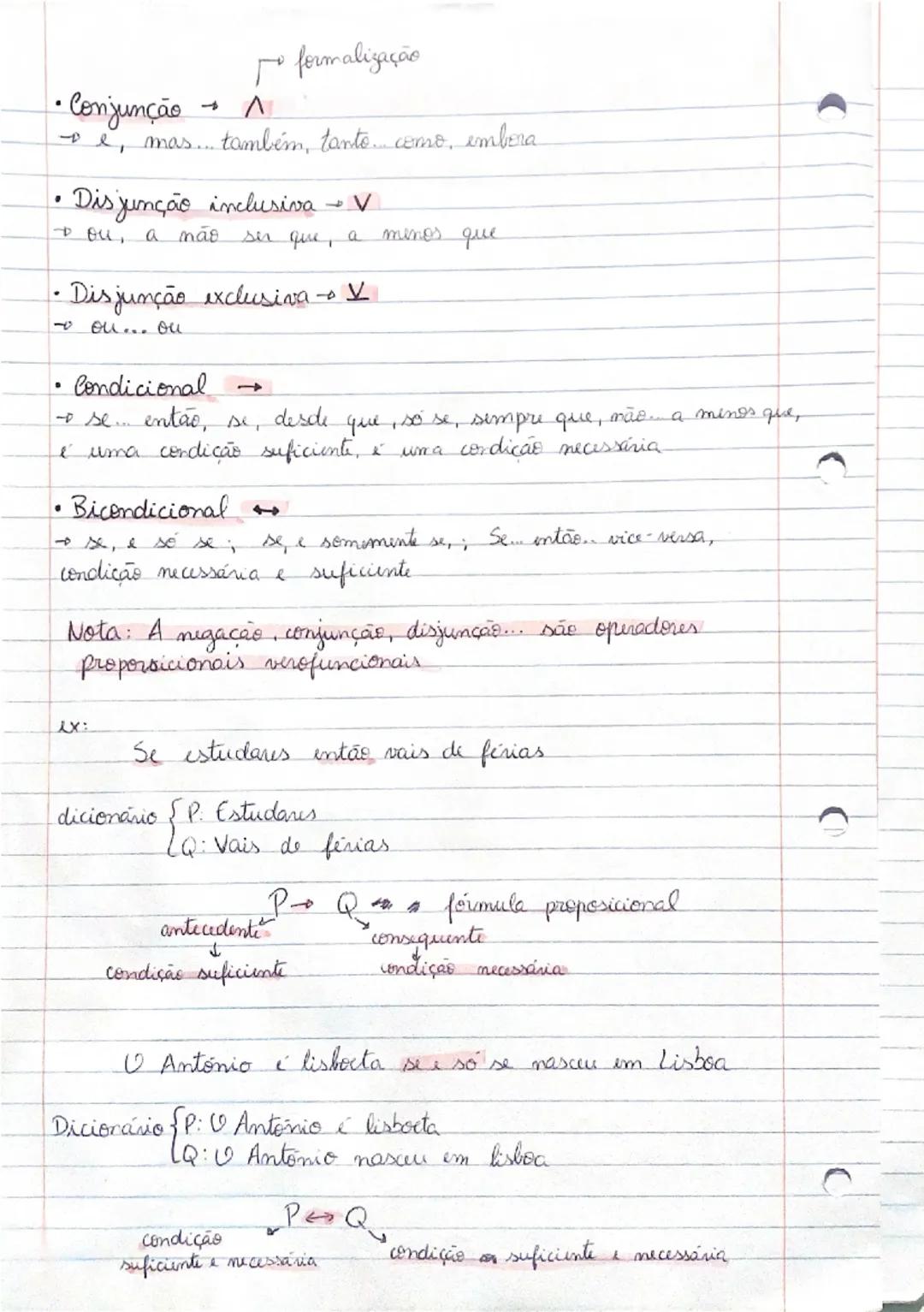 # Logica proposicional.

Linguagem da logica proporsicional clássica

• António vai jantar fora & proposições simples
António vai ao cinema
