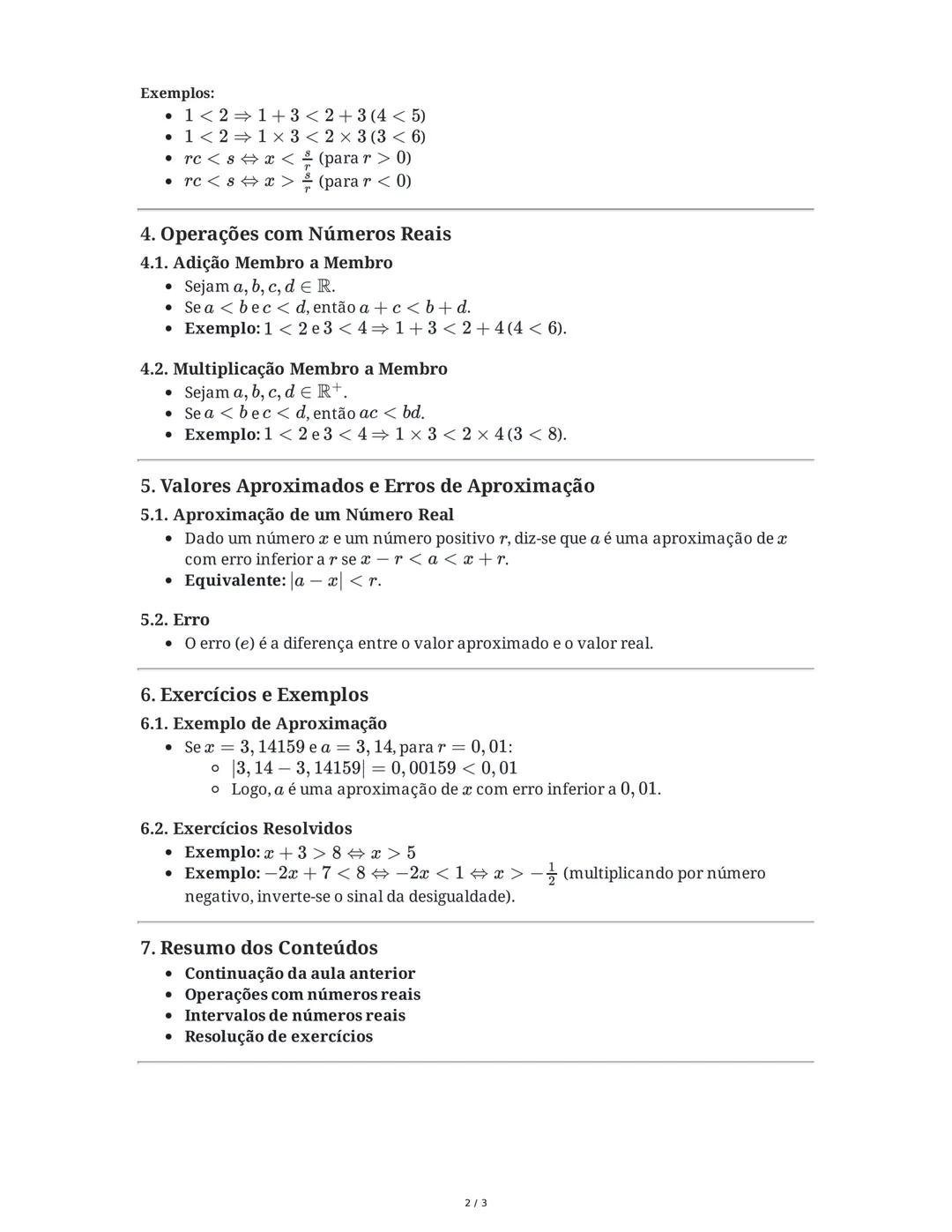# Resumo: Números Reais, Propriedades e Operações

1. Conjuntos Numéricos

1.1. Números Naturais (N)

*   Definição: Conjunto dos números na