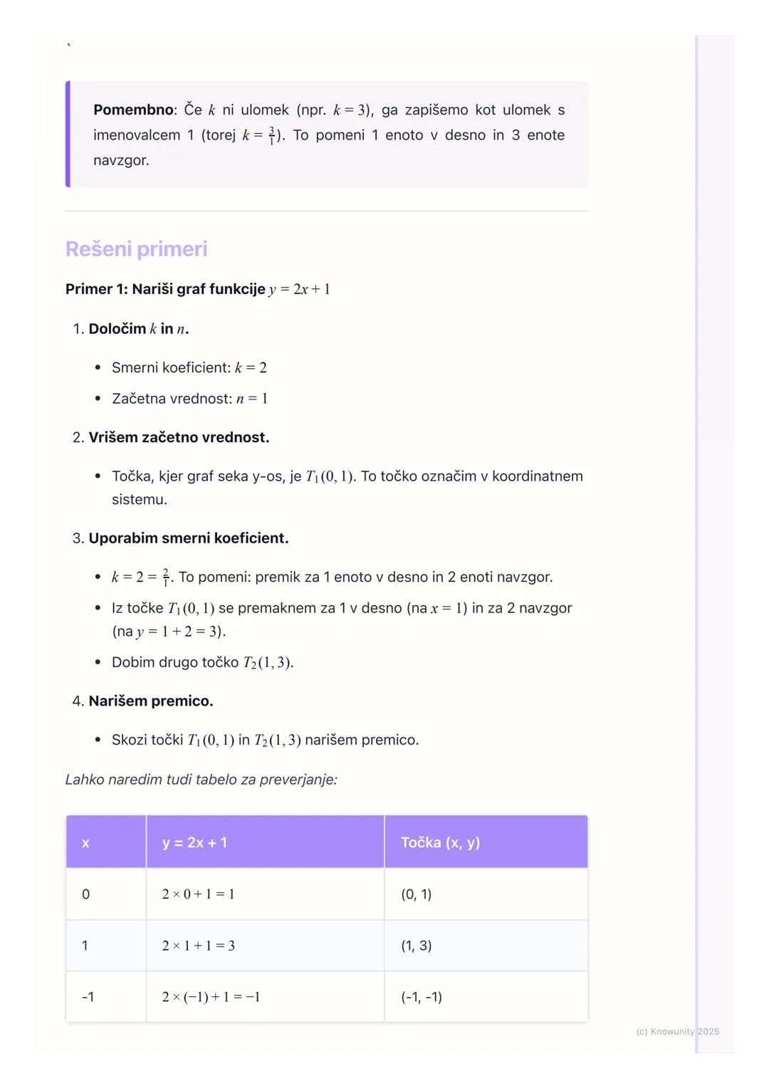 # Linearna funkcija

Kaj je linearna funkcija?

Linearna funkcija je matematična povezava med dvema količinama, ki se
spreminjata enakomerno
