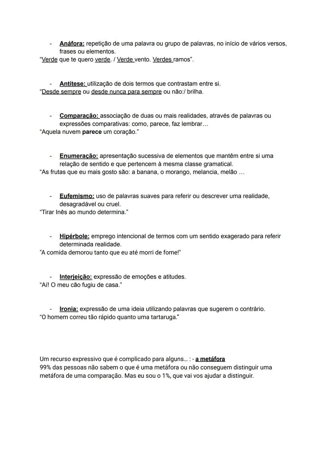 Recursos Expressivos Simplificados