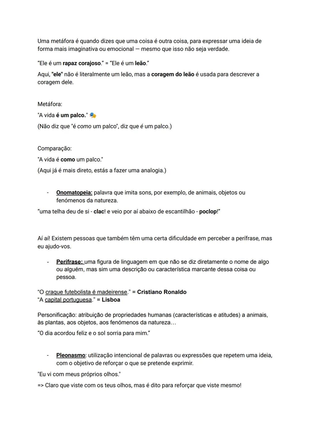 --- OCR Start ---
Anáfora: repetição de uma palavra ou grupo de palavras, no início de vários versos,
frases ou elementos.
"Verde que te que