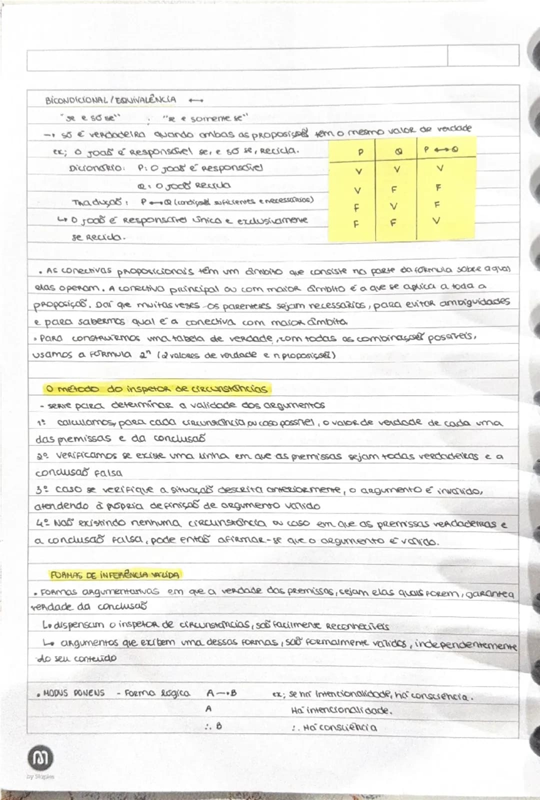 --- OCR Start ---
logica
FIC
• Estudo dos principios do Raciocínio e argumentos coreetos, que ajuda a icientificciR
Regras e padroei. Não sã
