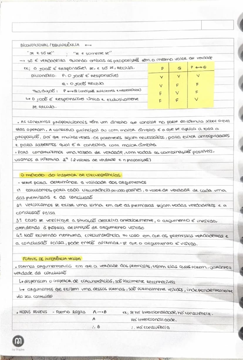 --- OCR Start ---
logica
FIC
• Estudo dos principios do Raciocínio e argumentos coreetos, que ajuda a icientificciR
Regras e padroei. Não sã