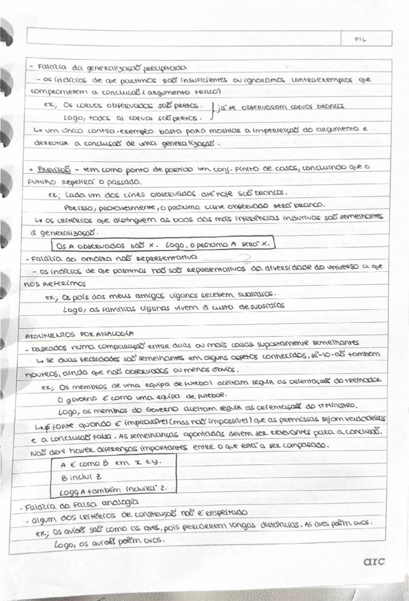--- OCR Start ---
logica
FIC
• Estudo dos principios do Raciocínio e argumentos coreetos, que ajuda a icientificciR
Regras e padroei. Não sã