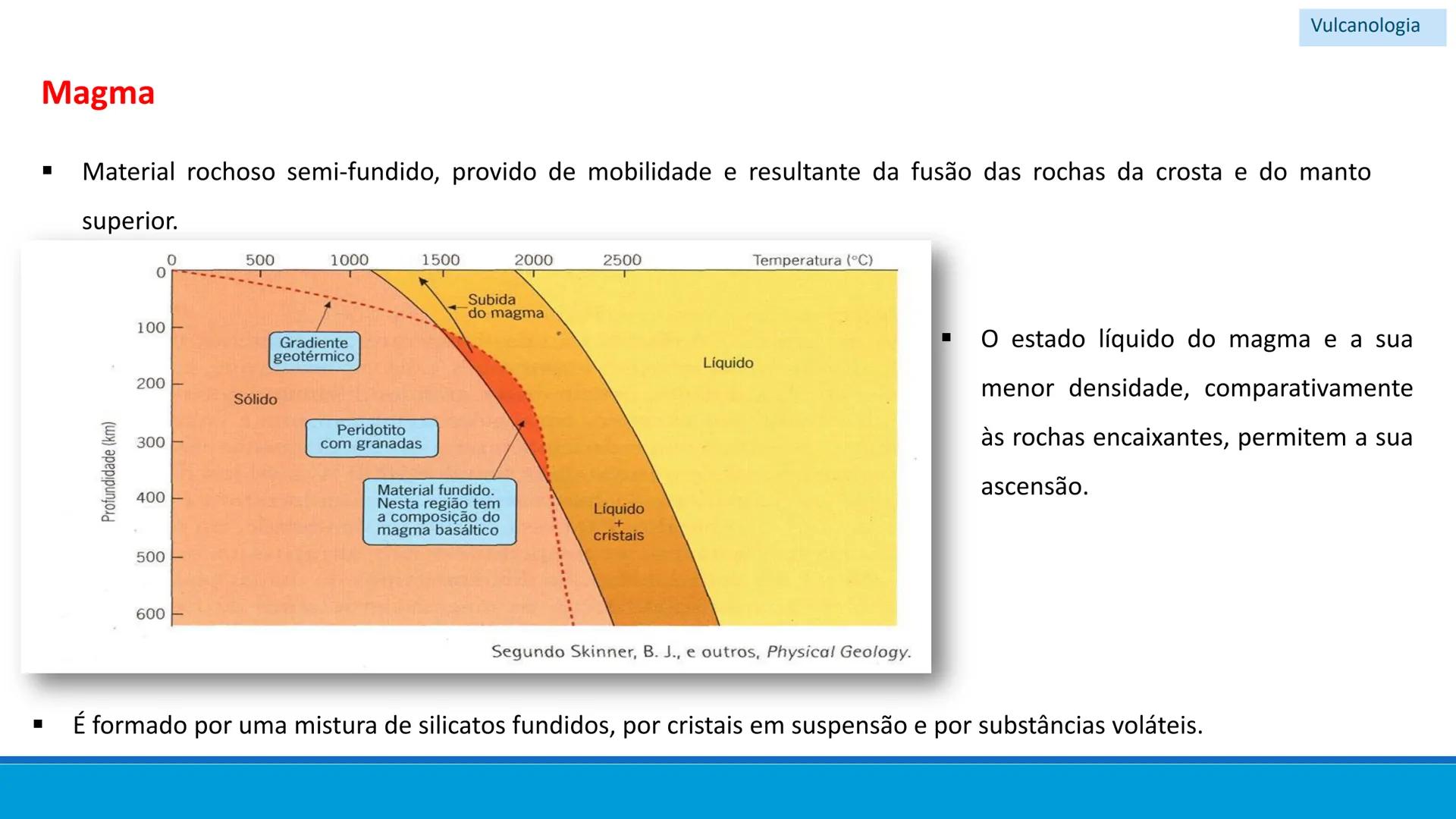 # GEOLOGIA

# 10 # Vulcanismo - A Vulcanologia é a ciência responsável pelo
estudo da formação, distribuição e classificação
dos fenómenos v