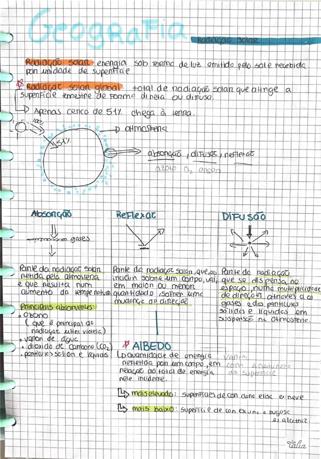 --- OCR Start ---
Radiaca BOLOR
Radiação solar enengia sob Forma de luz omitida pelo sole recebida
pon unidade de supenticie
Radiaçat solan 