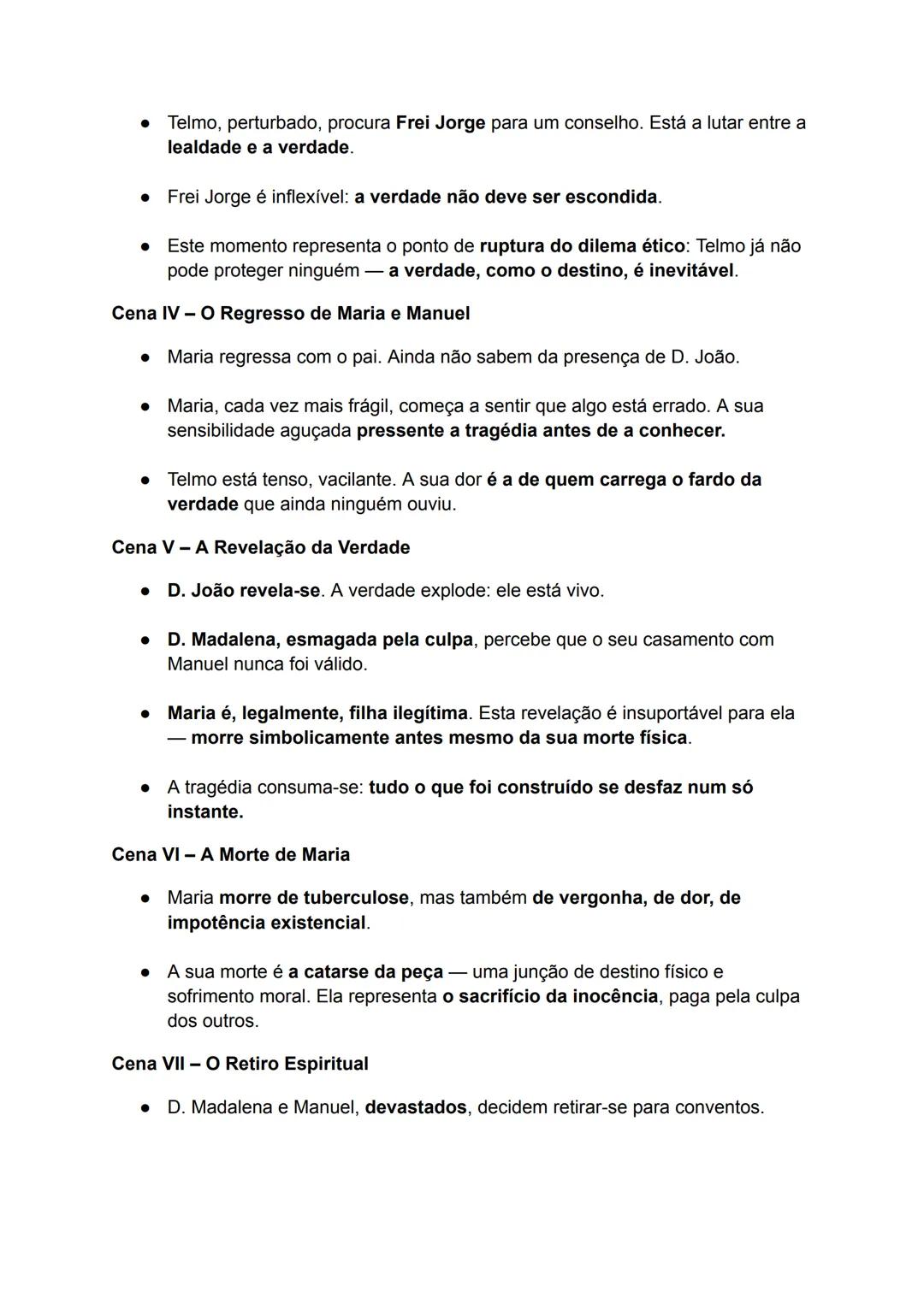 --- OCR Start ---
Frei Luís de Sousa:
Características da Obra:
• Género: Drama romântico com traços de tragédia clássica.
• Estilo: Escrito 