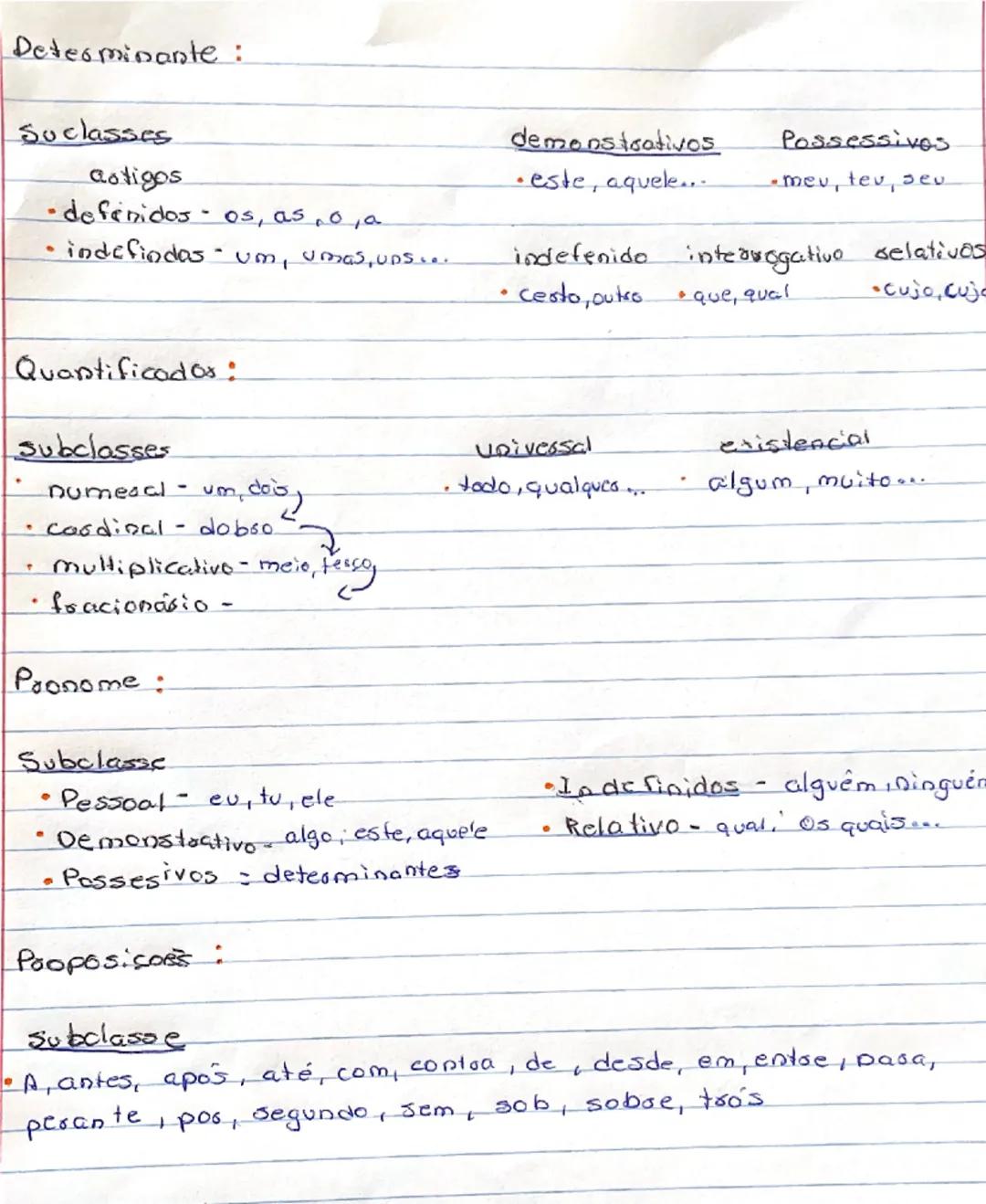 Classes de palavras
Dome:
Subclasse
Variação
Goau
número
Própio
Género
diminutivo
comum
masculino
aumentativo
Singular
plural
•Comum coletiv