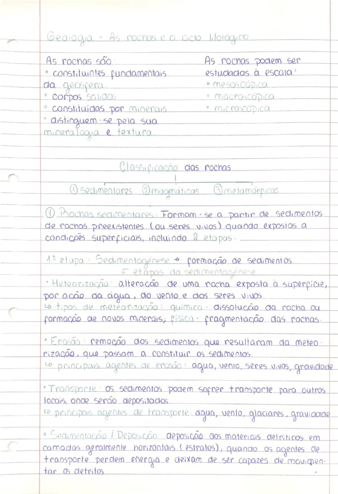 Geologia. As rochas e o cicio litológico

As rocnas são:
*   constituintes fundamentais.
da geosfera.
*   corpos solidos
*   constituídas po