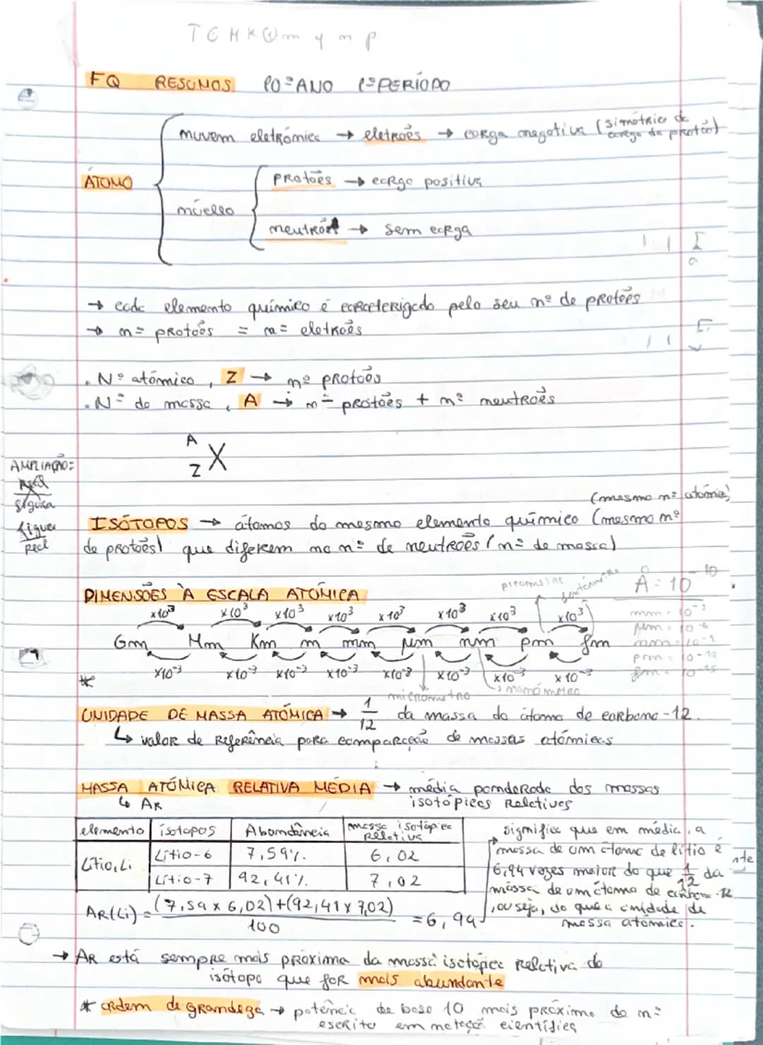Química 10 ano 1 período 