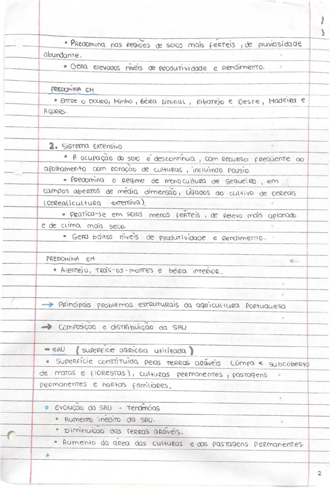 # Espaços Rurais em mudança

As fragilidades do sistema agrário

• A par da importância alimentar, soma-se um contributo
inestimavel a nivel