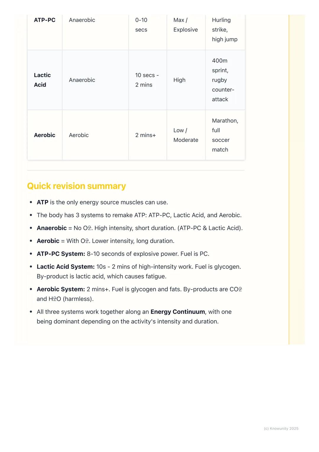 # Basic Energy Systems

Introduction to energy for movement

Everything we do in sport, from a quick sprint to a long-distance run, needs
en