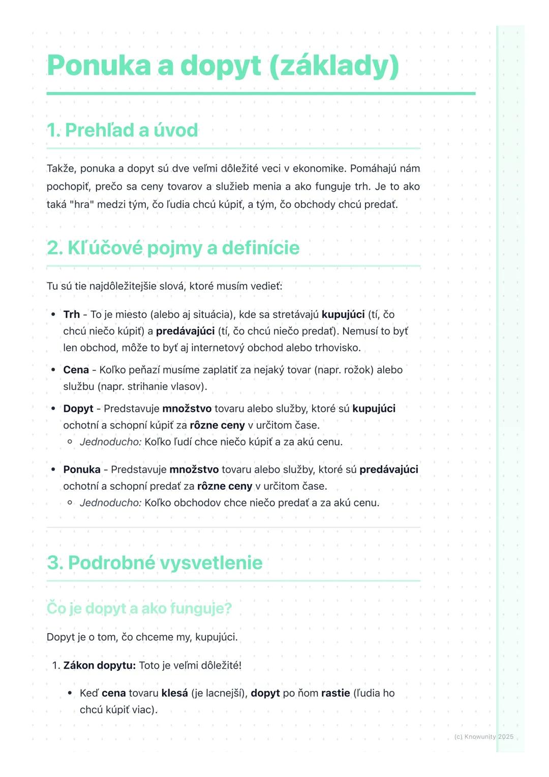 # Ponuka a dopyt (základy)

1. Prehľad a úvod

Takže, ponuka a dopyt sú dve veľmi dôležité veci v ekonomike. Pomáhajú nám
pochopiť, prečo sa