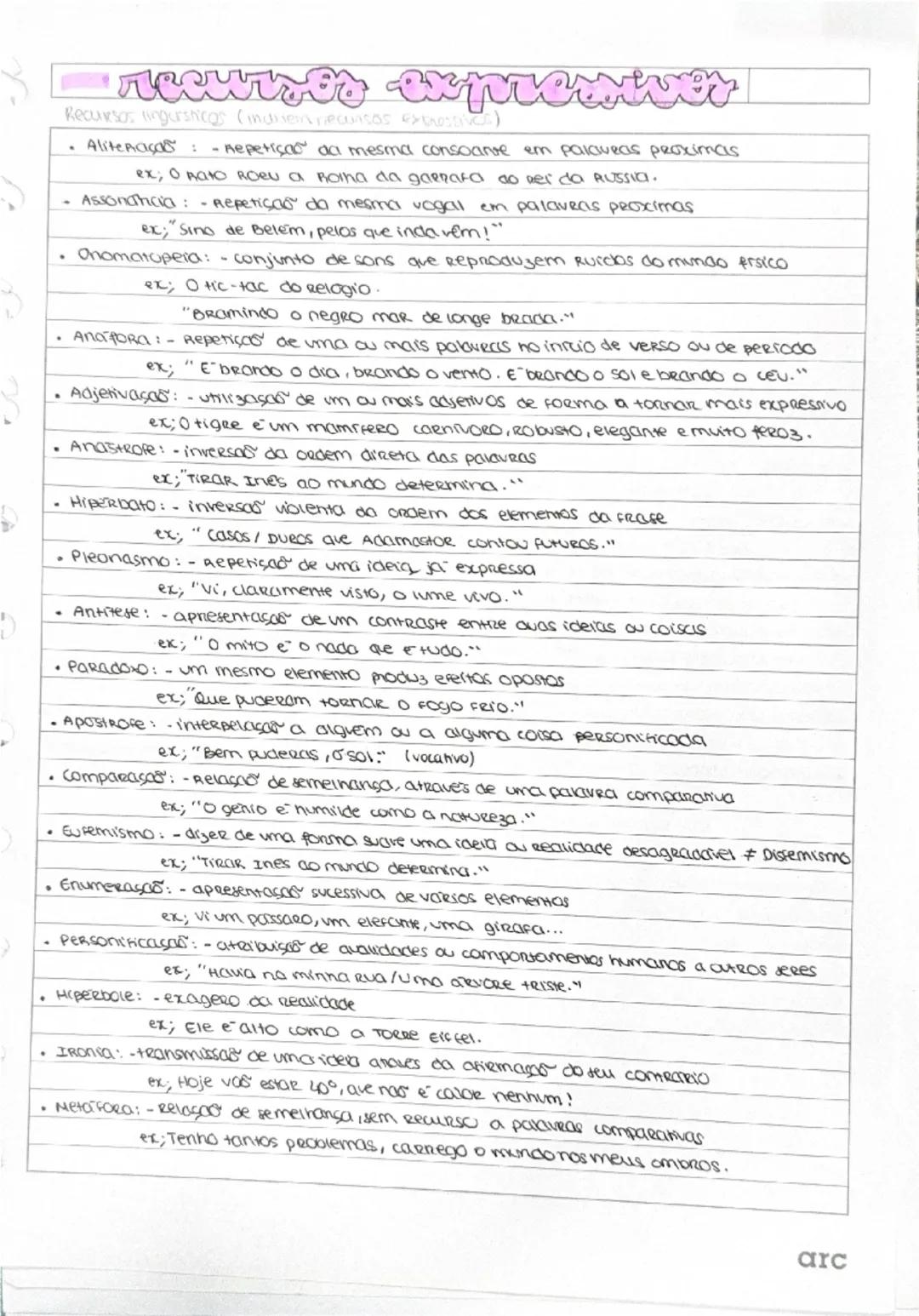Principais Recursos Expressivos na Escrita