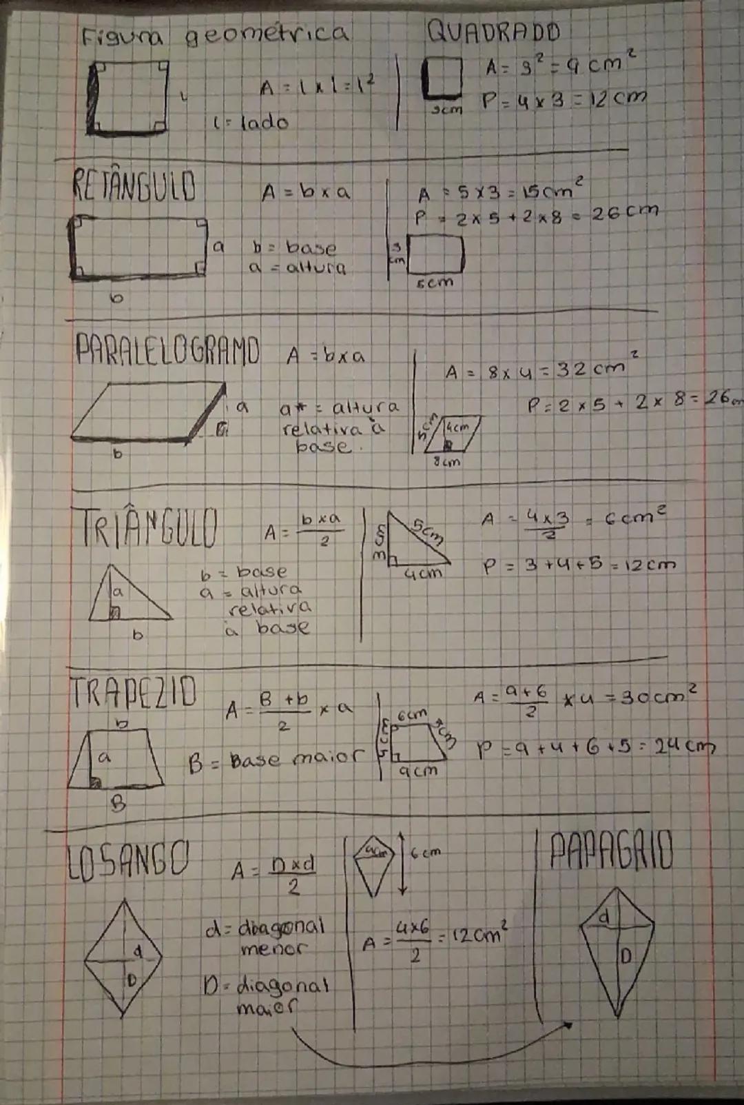 Figura geométrica

QUADRADD

RE TANGULO

$A=1x1:1^2$

3cm

$A=3^2=9 cm^2$
$P=4x3=12cm$

1 lado

$A=bxa$

$A=5\times3=15cm^2$
$P=2x5+2x8=26cm